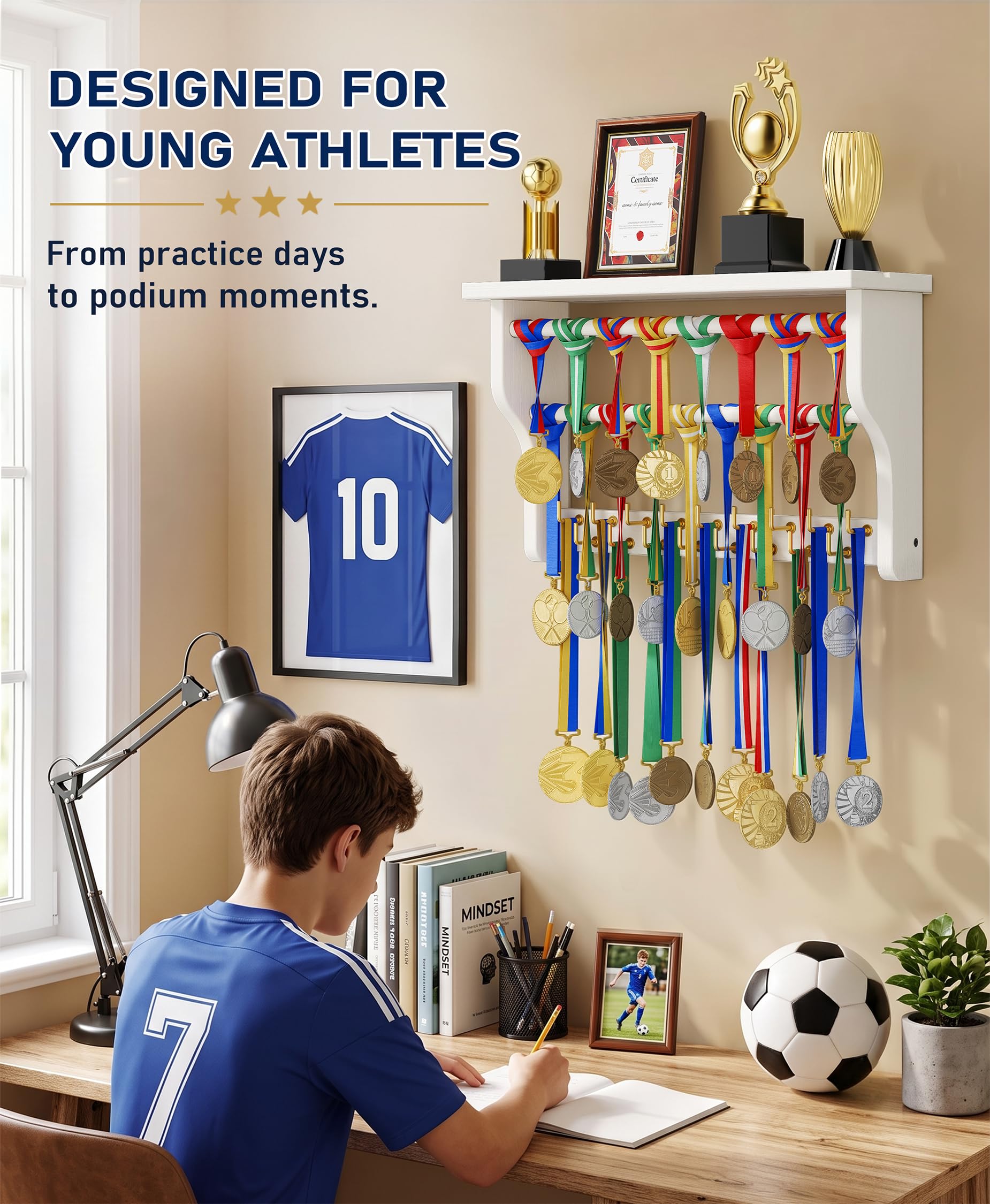 SINGBLA medal bars with ribbons showing tidy hanging and easy access