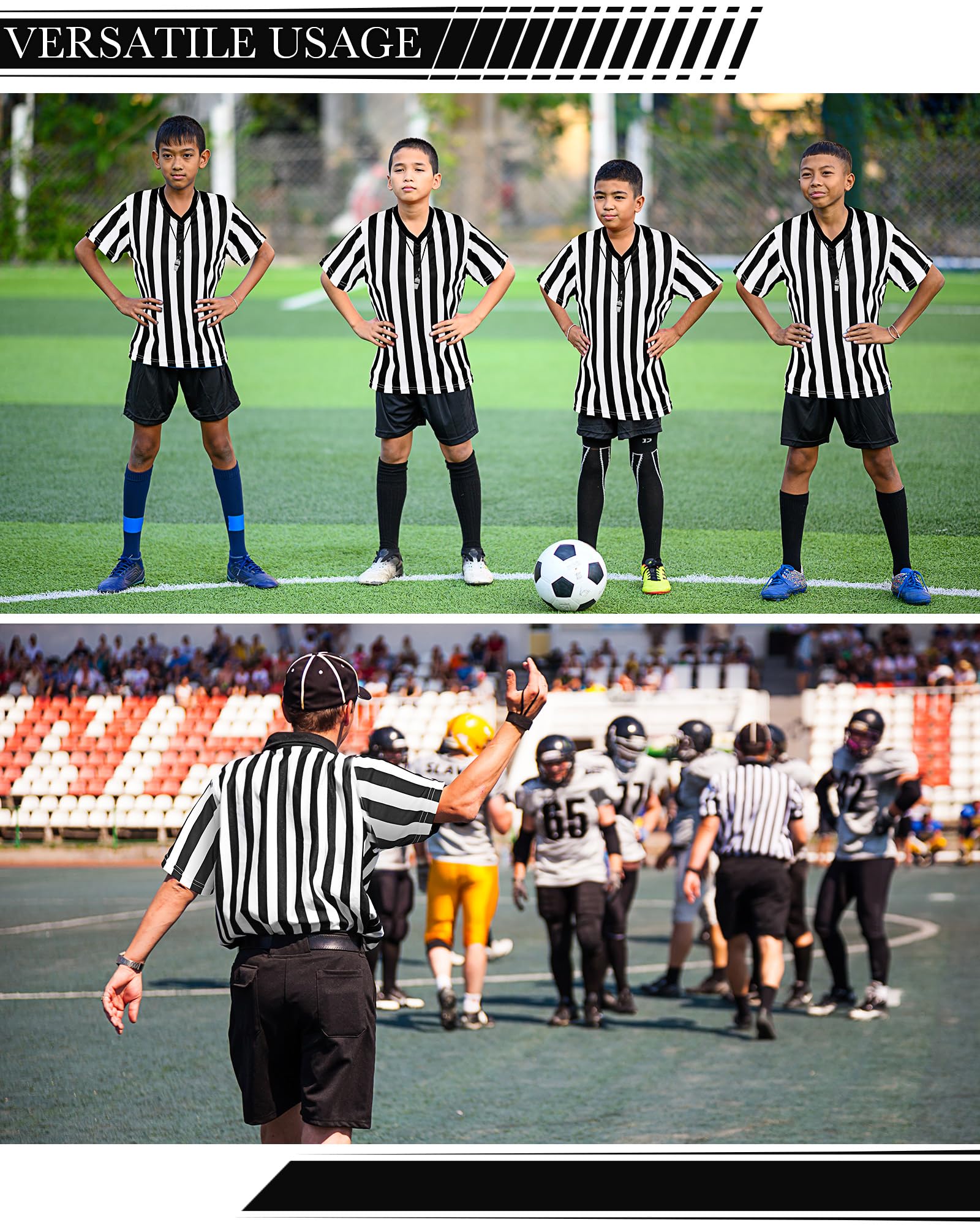 Sintege group of referees in game setting illustrating coordinated appearance and utility
