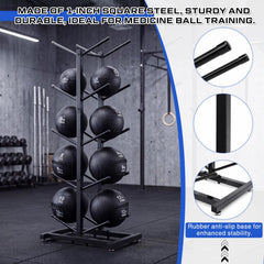 Sintuff rack filled with medicine balls showing capacity and organization