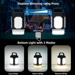 Sinvitron hanging hook inside a tent for hands-free illumination benefit
