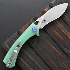 Sitivien ST147 handle close-up, textured G10 grip for secure handling