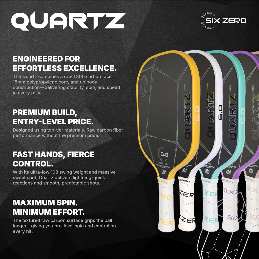 Six Zero Quartz back profile highlighting paddle shape and balanced design benefit