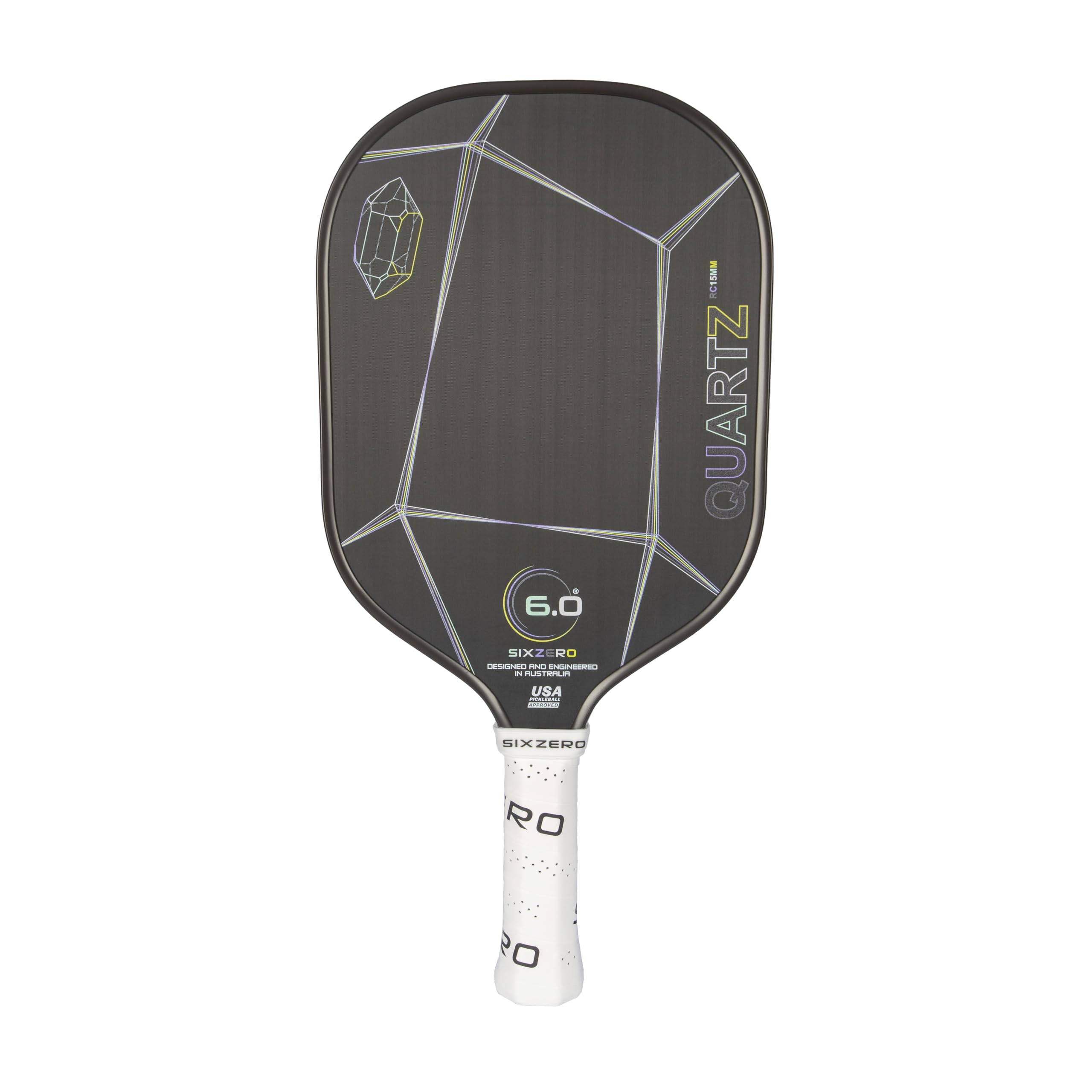 Six Zero Quartz front face showing smoky finish and clean hitting zone for control