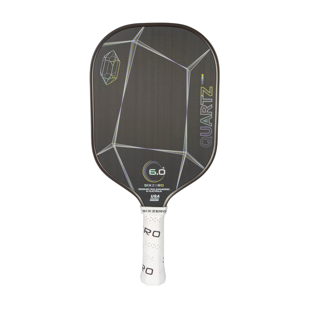 Six Zero Quartz front face showing smoky finish and clean hitting zone for control