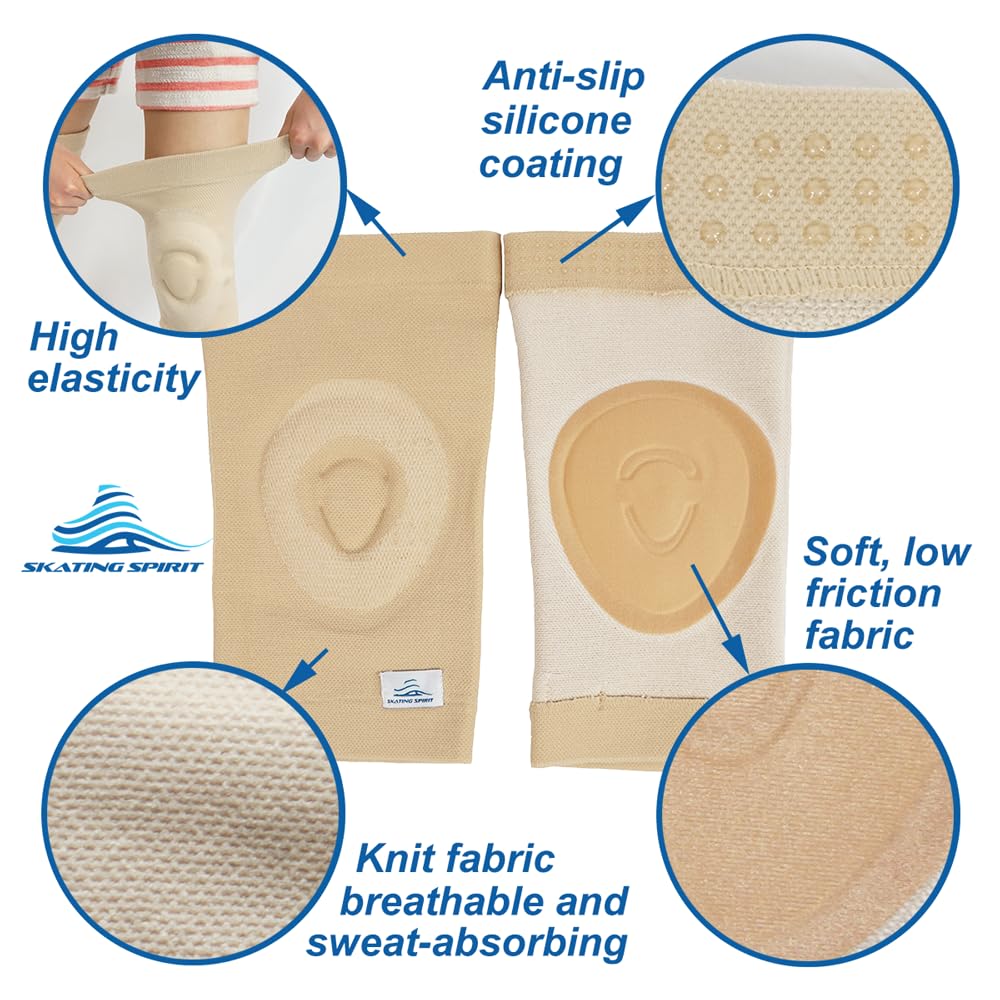 Skating Spirit anti-slip silicone cuff detail showing grip to prevent slipping during activity benefit