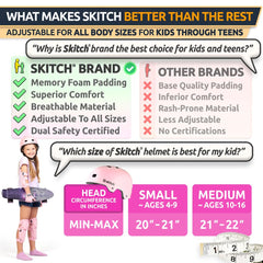 SKITCH helmet adjustment dial detail for secure fit and easy tuning benefit