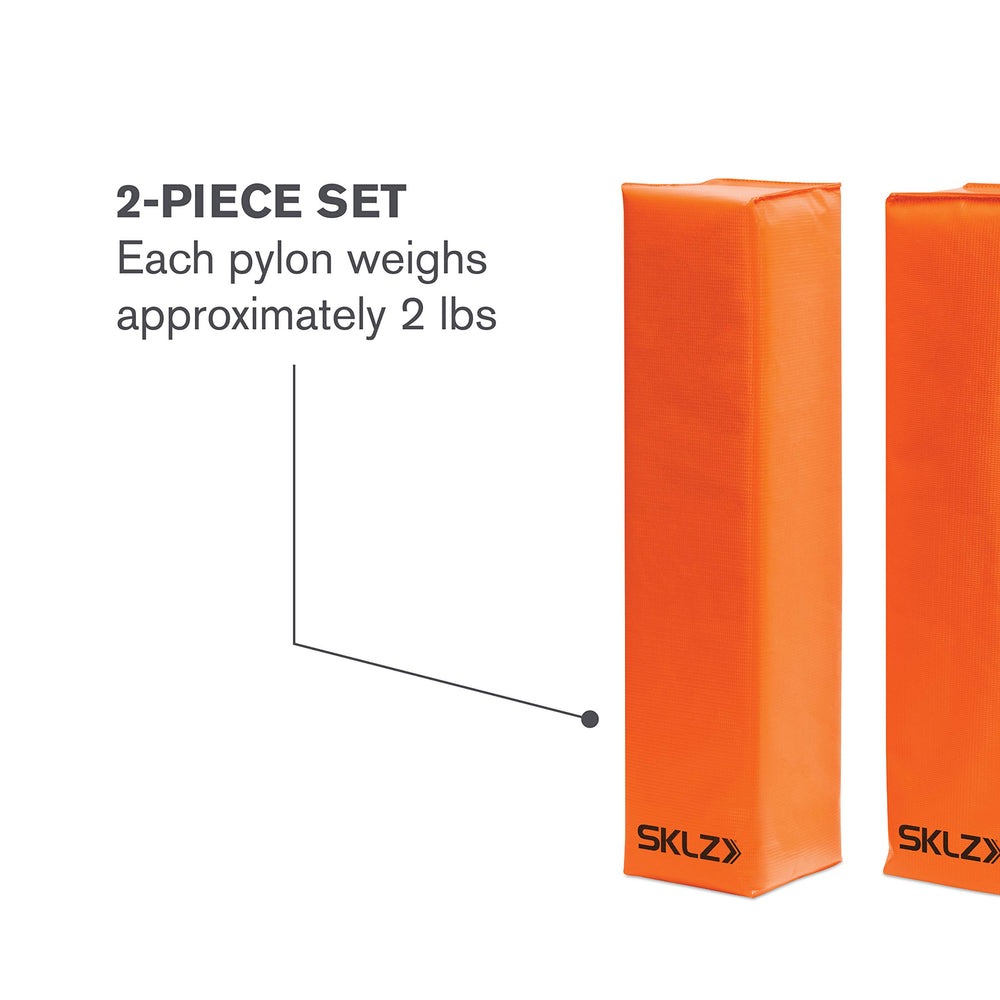 SKLZ pylon weighted base closeup demonstrating stability and stay‑upright benefit