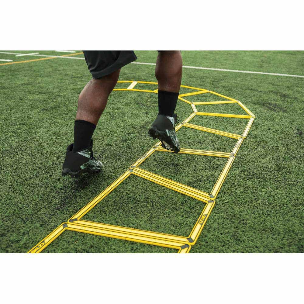 SKLZ trapezoids set on basketball court enhancing reactive footwork