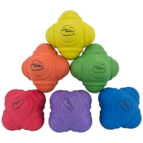 Sky Bounce front packaging with six bright balls improving reactive training