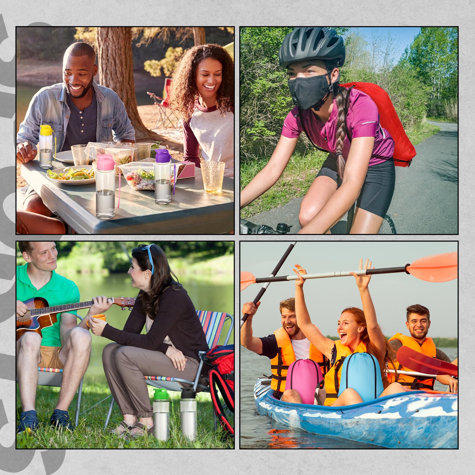 Skybooly bottles in use outdoors showing easy-grip and portable hydration benefit
