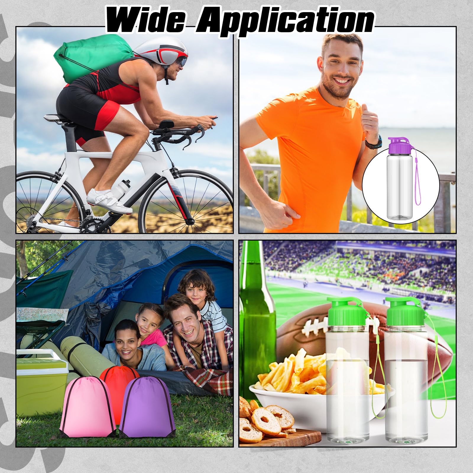 Skybooly lifestyle outdoor use with group carrying bottles and backpacks for events