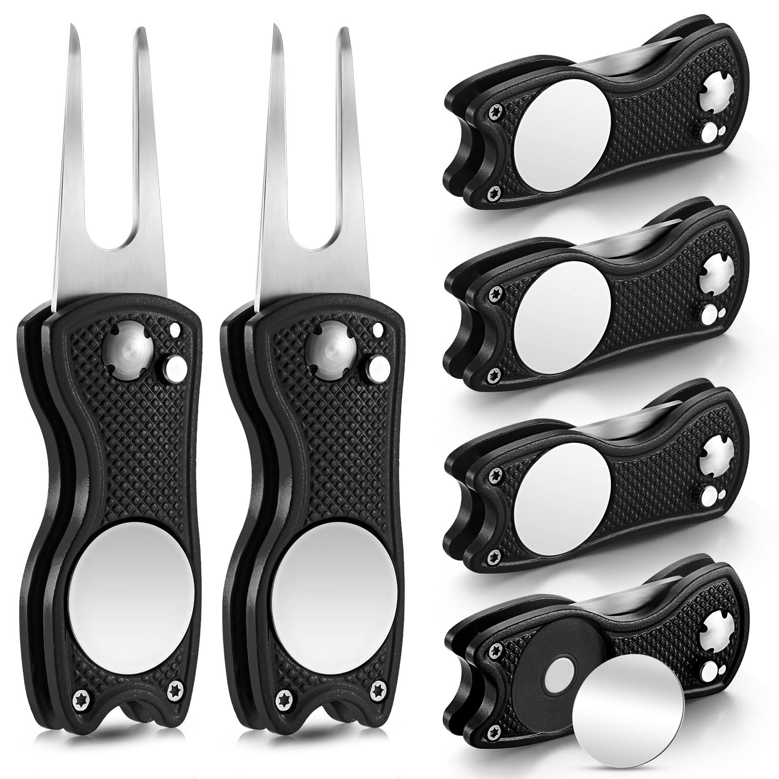 Skylety front view black pack showing six tools and practical storage benefit