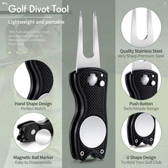 Skylety magnetic marker pocket closeup secures ball marker on the tool