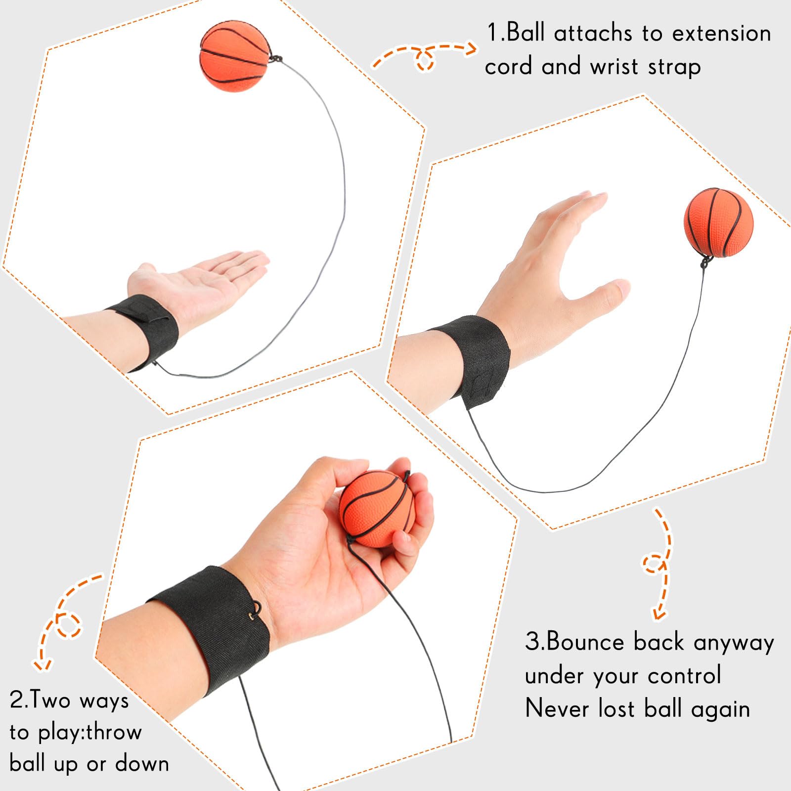 Skylety ball next to hand illustrating 4.7 cm size and comfortable grip