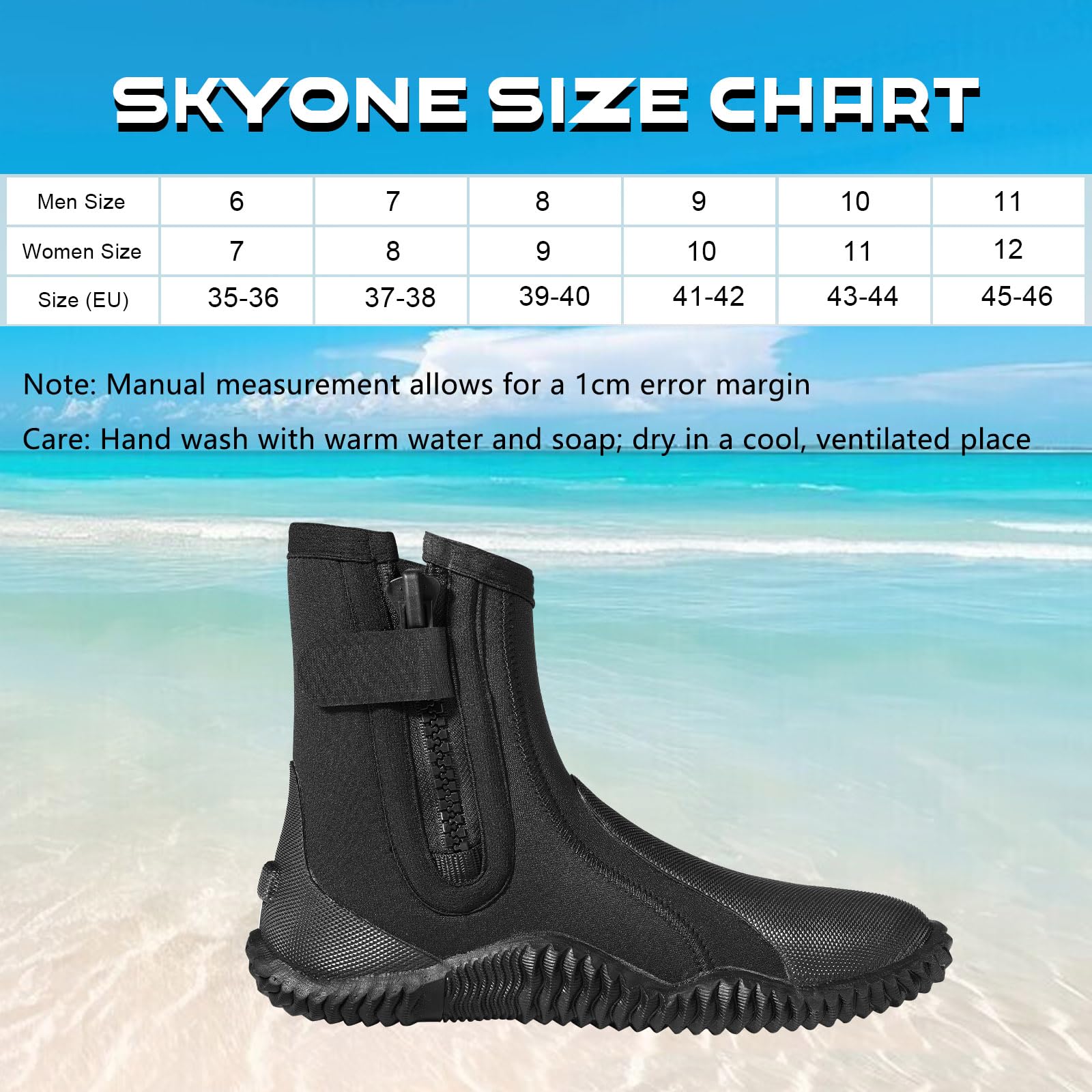 Skyone dive boots worn while kayaking illustrating protection and grip