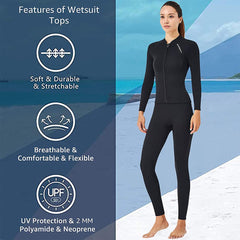 Skyone wetsuit top back profile illustrating ergonomic cut and mobility