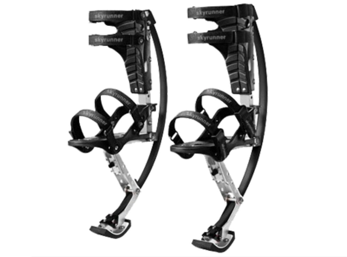 Skyrunner rubber foot pad detail demonstrating skid-proof grip and durability