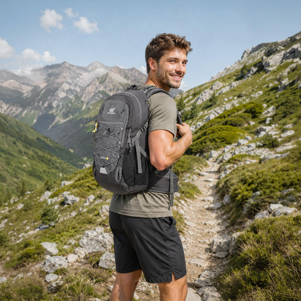 SKYSPER MOLLE loops and hipbelt pocket for modular storage