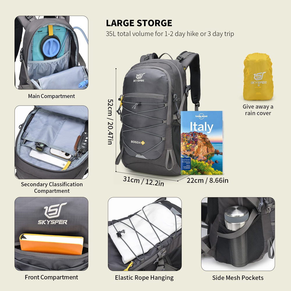 SKYSPER packed rain cover and reflective trims for visible protection