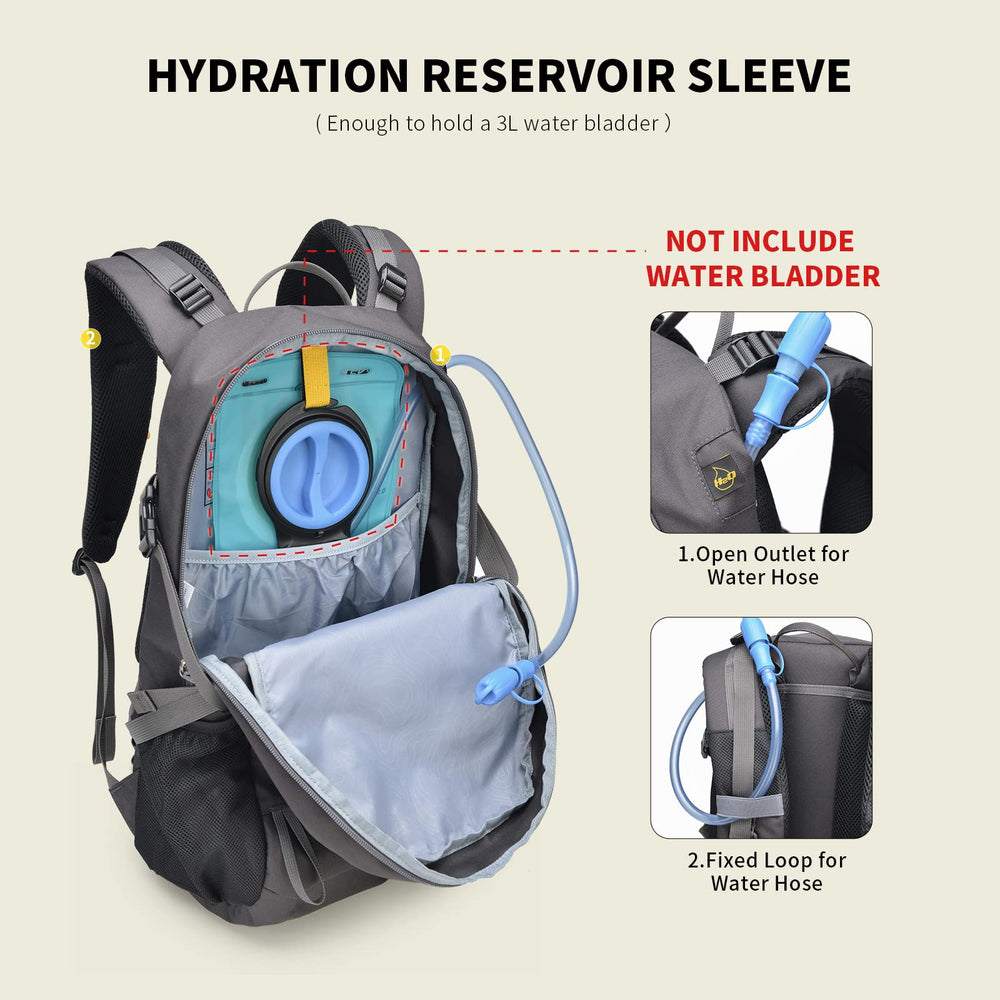 SKYSPER side mesh pocket holding water bottle for quick hydration