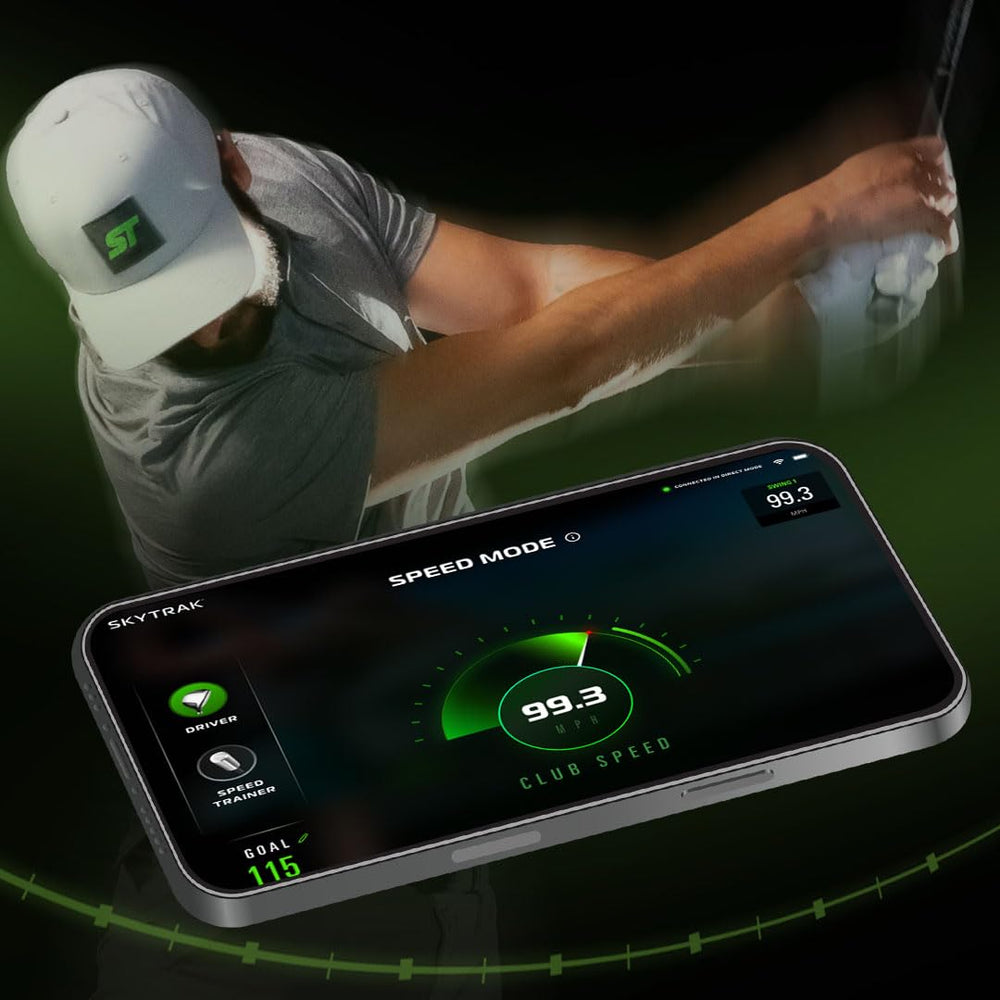 SkyTrak close-up of club impact area to show contact detection accuracy