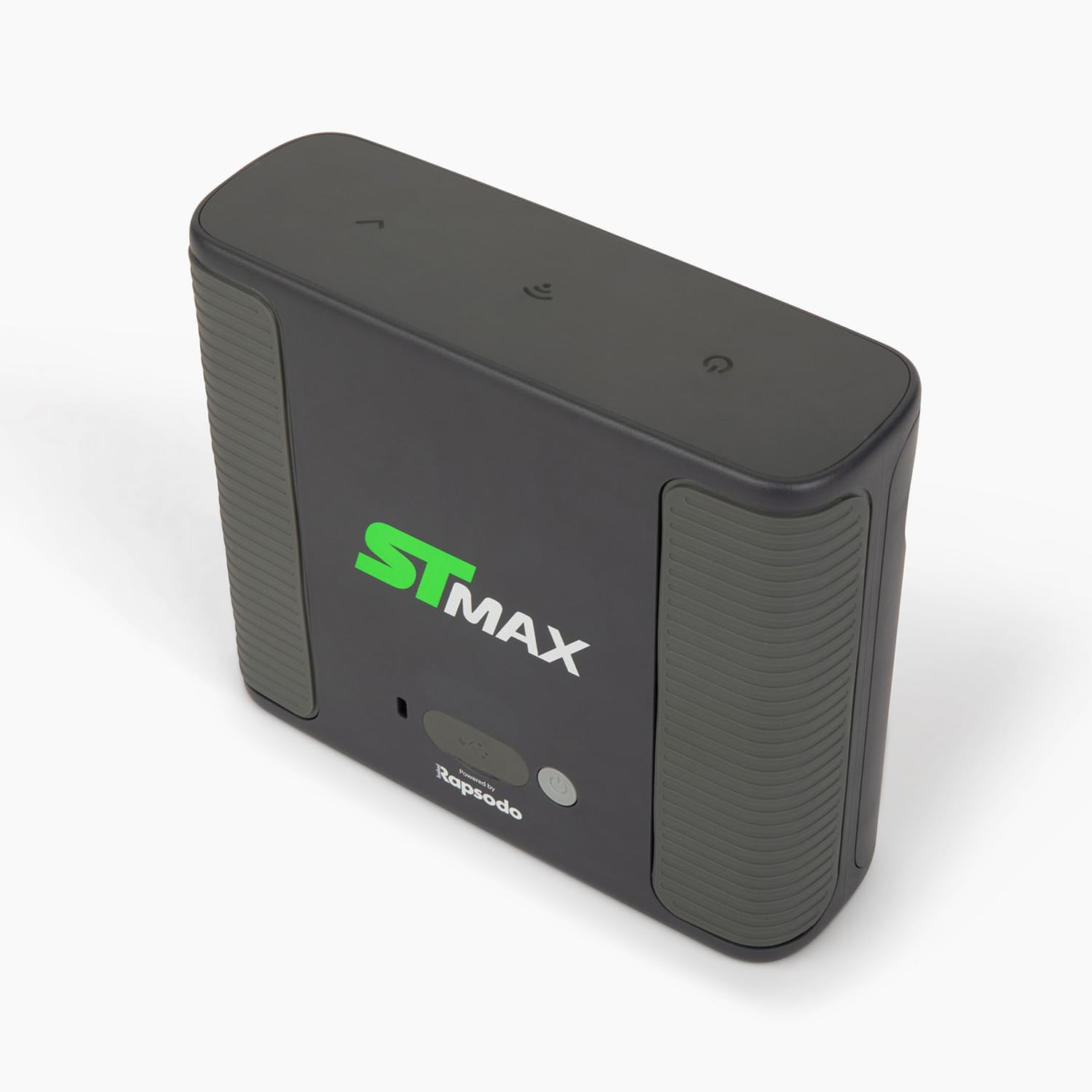 SkyTrak at driving range capturing full-swing data for on-course transfer