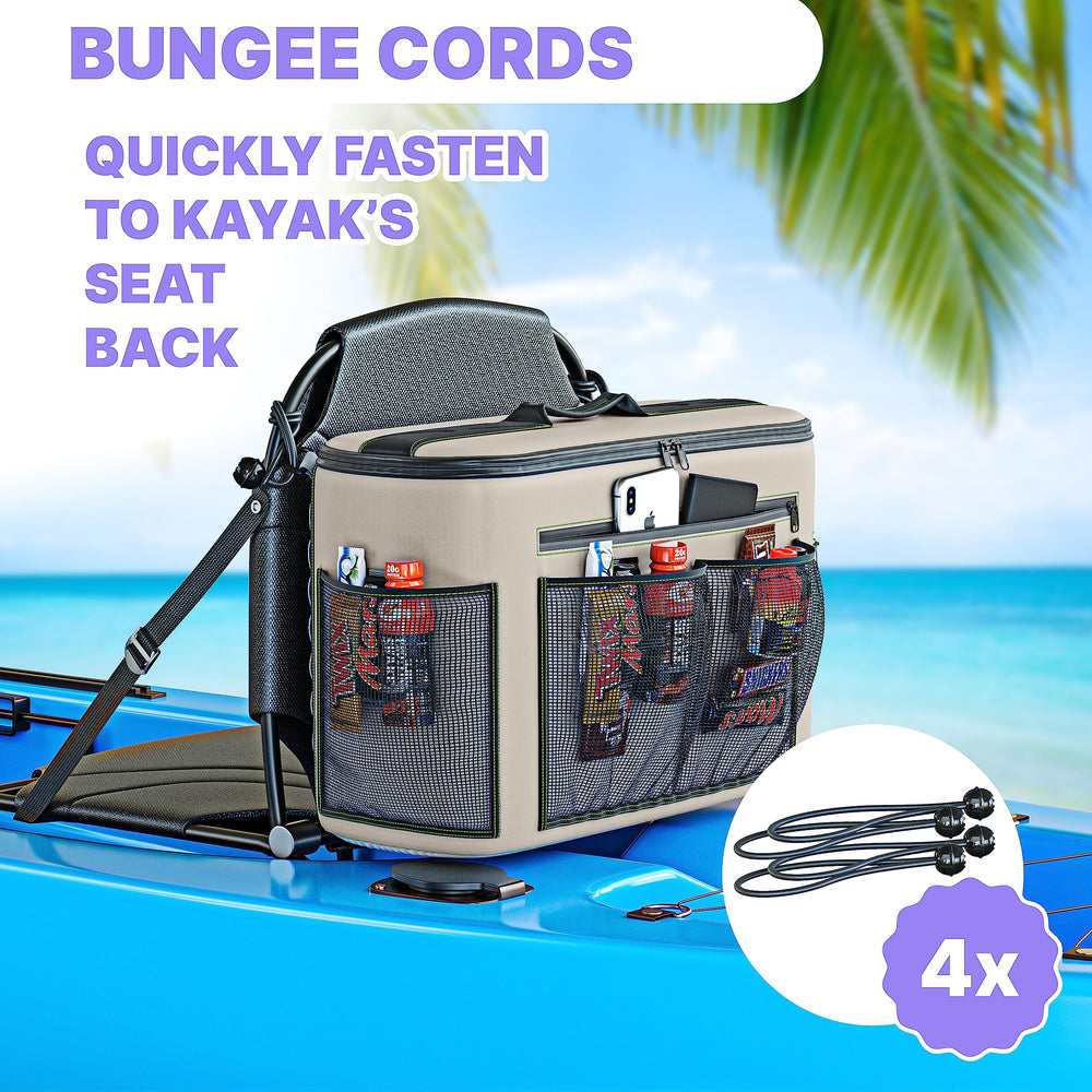 Skywin cooler in beach picnic scene carried with shoulder strap, easy transport benefit
