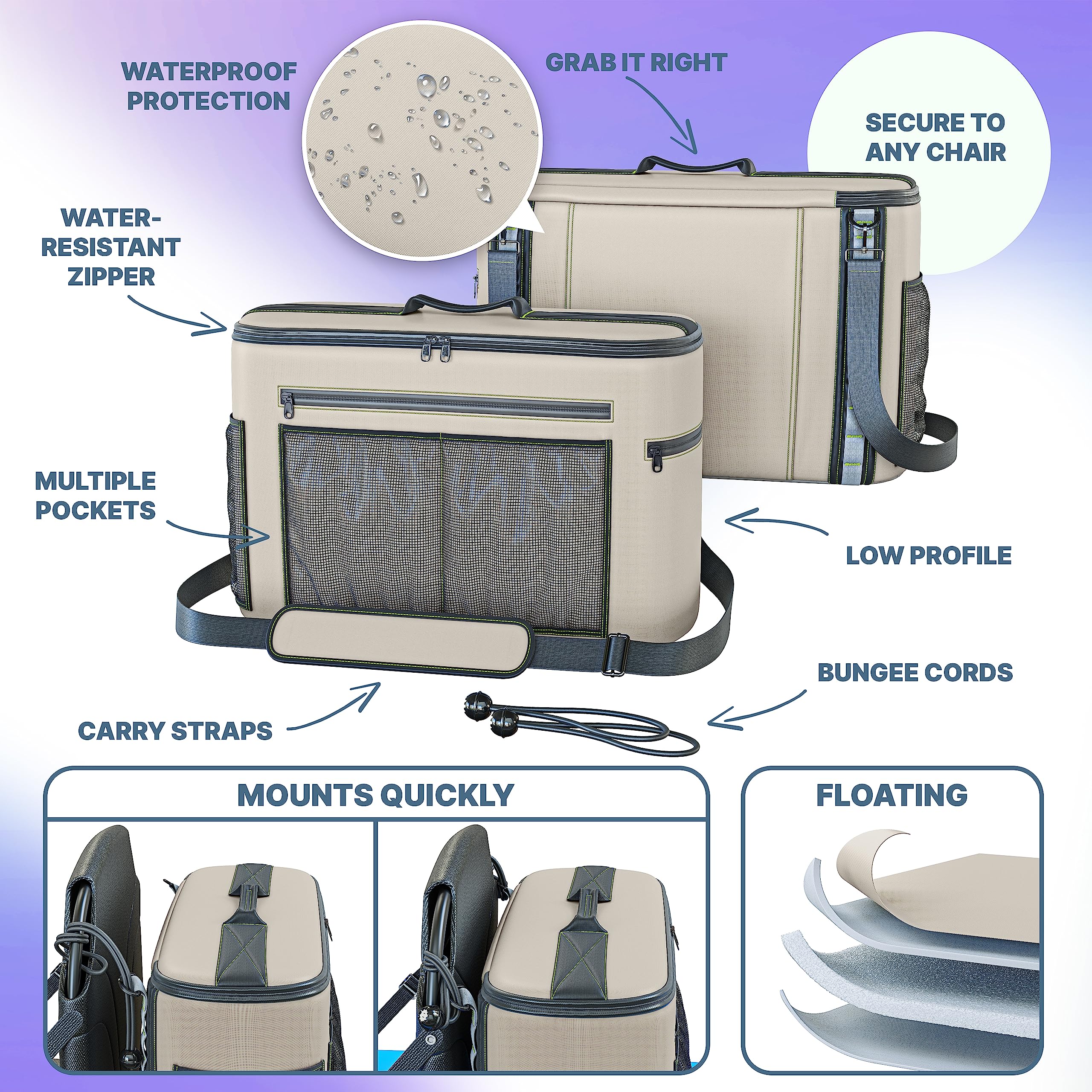 Skywin cooler beside cans to display 24-can capacity and portable size