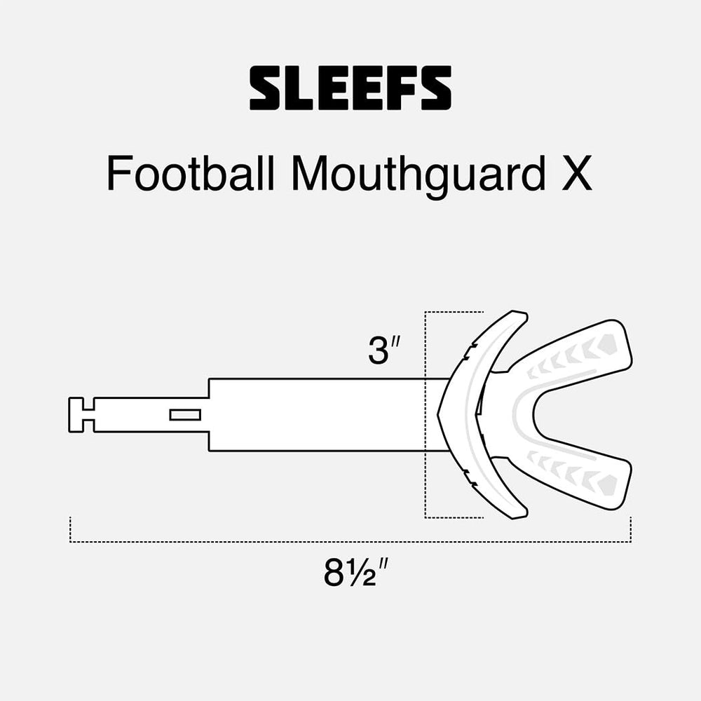 SLEEFS mouthguard worn by player demonstrating protection during play