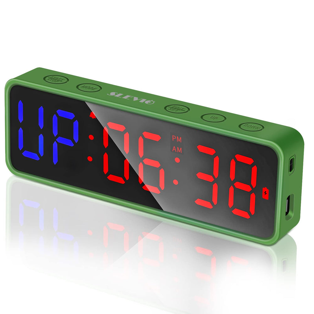 SLEVIO front display showing interval time and clear digits for quick reading