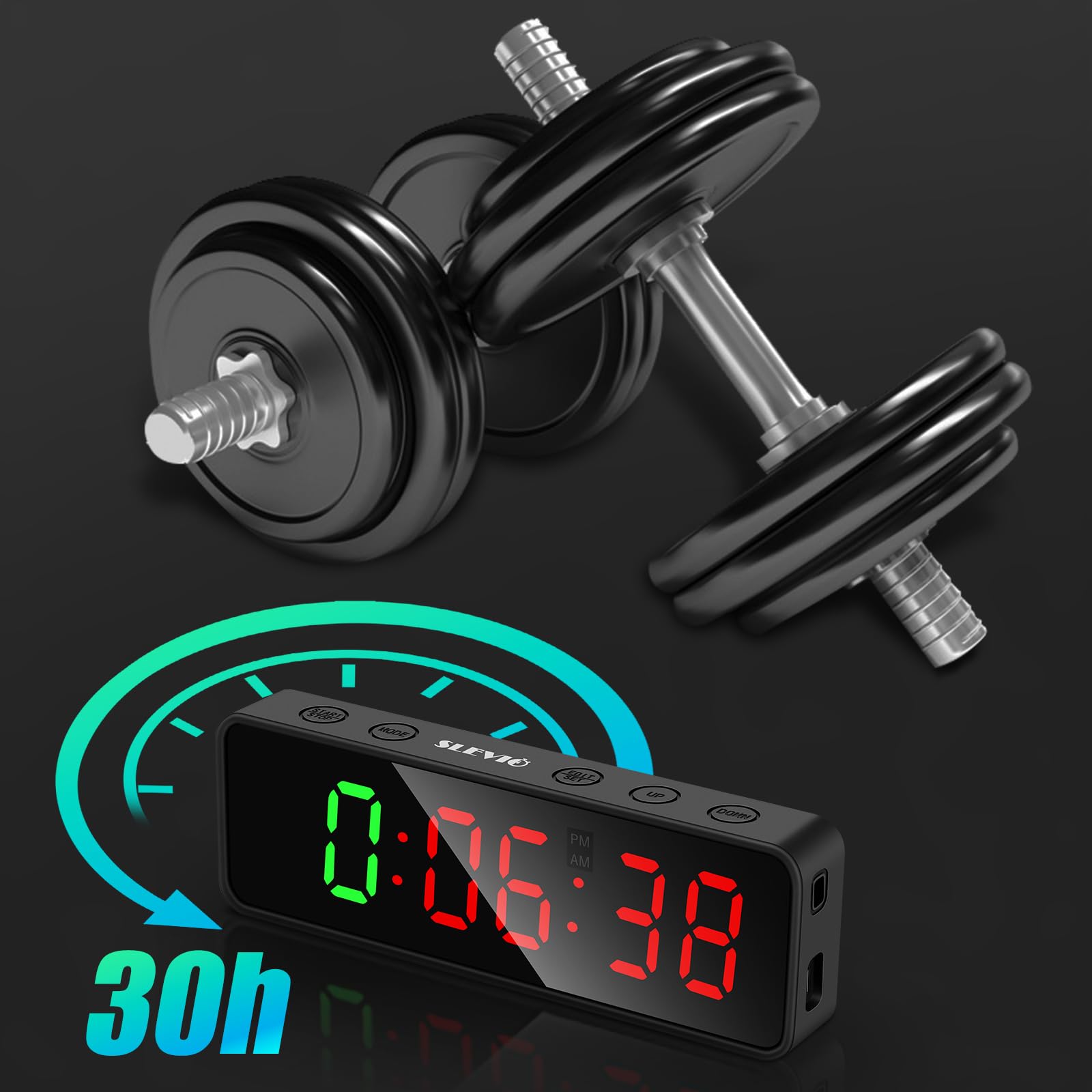 SLEVIO TIMER box with charging cable and manual ready out of the package