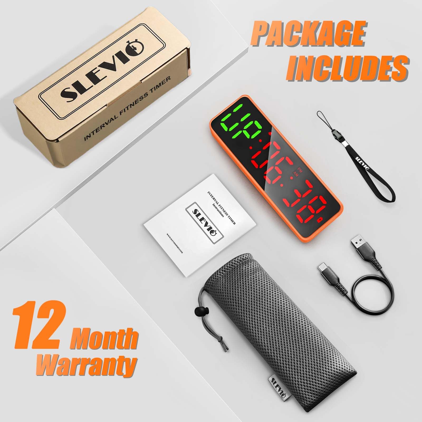 SLEVIO TIMER in pocket next to keys showing compact portable size