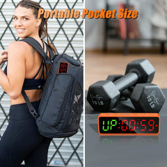 SLEVIO TIMER mounted on gym steel during boxing to keep hands free