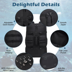 SLINRKE padded shoulder straps and back for comfortable carrying