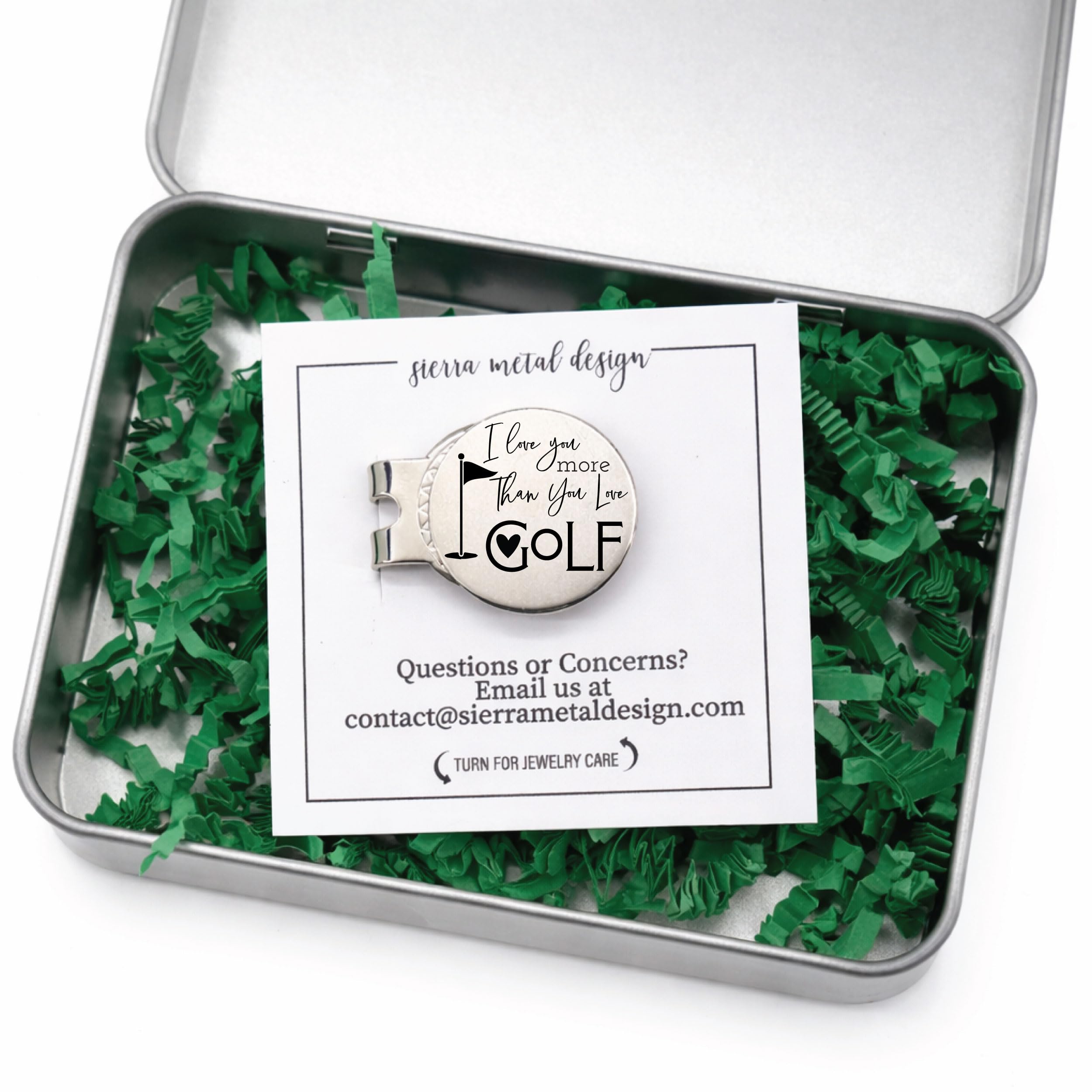 SM Design marker in use on a golf green, practical sentimental gift