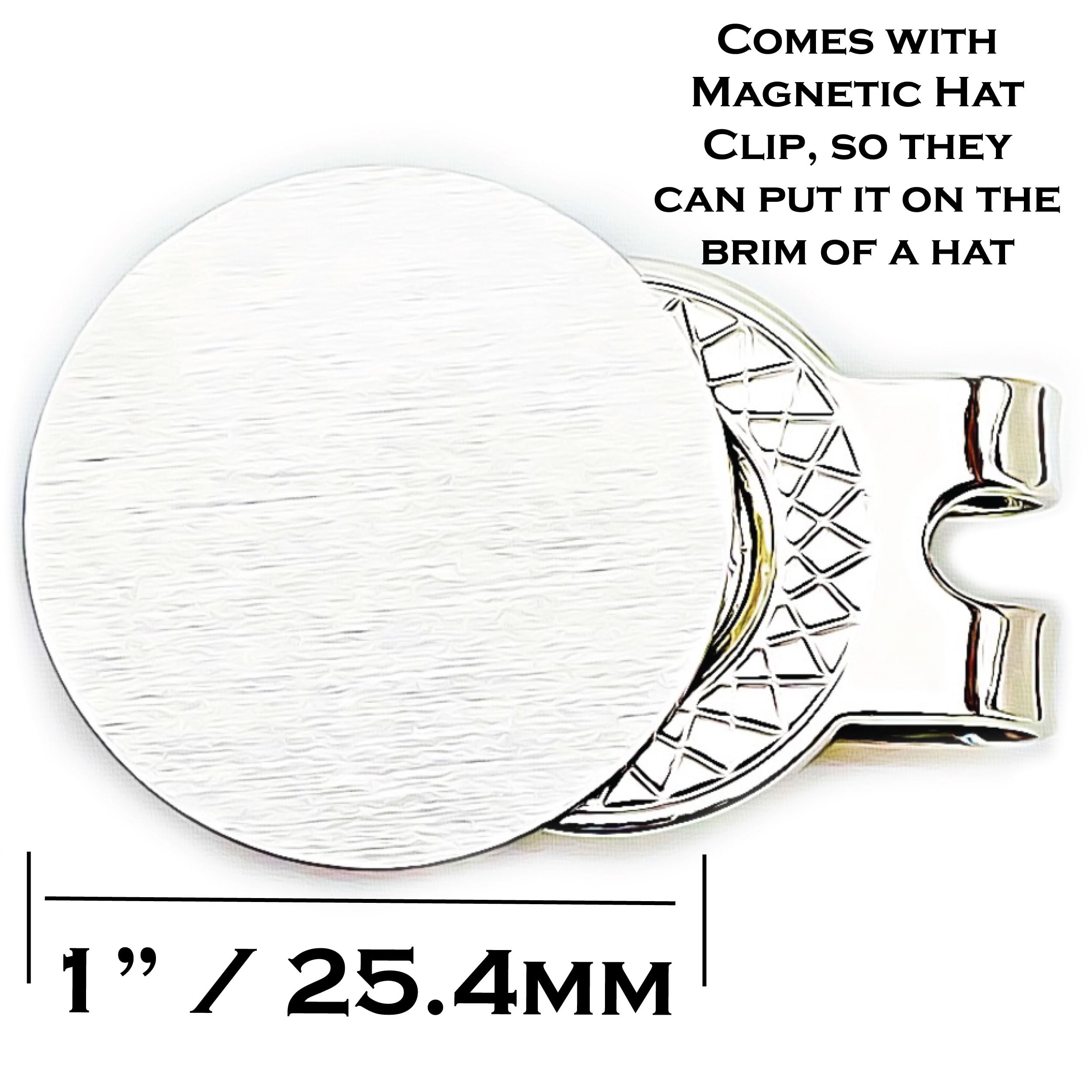 SM Design magnetic hat clip holding marker for quick access on course