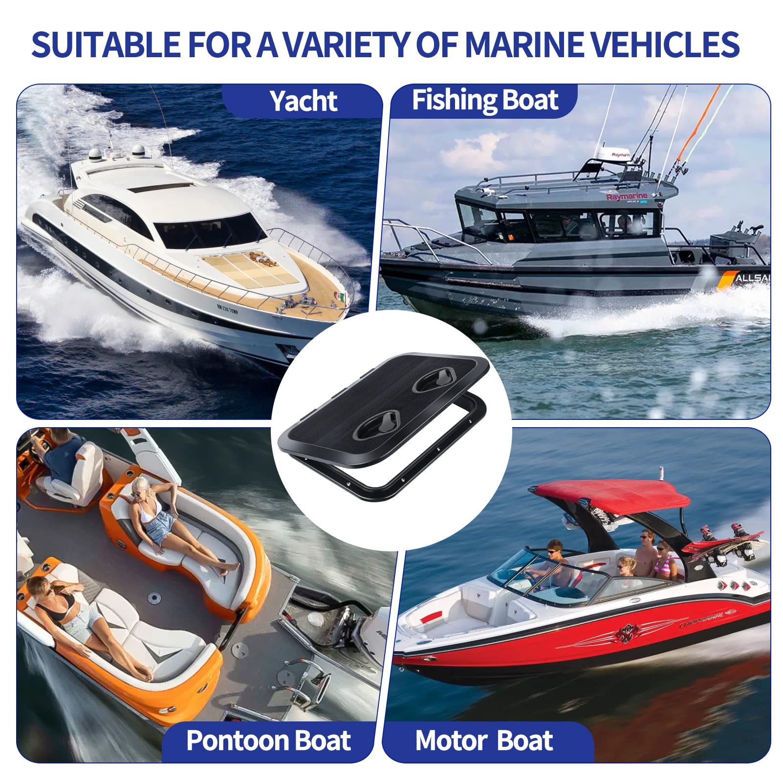 Smart Marine lid open 180 degrees showing full access and ease of use