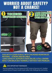 Smart Marine top view of non-slip lid providing safer footing on deck