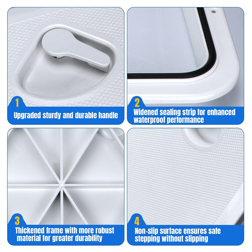 Smart Marine side view showing 180‑degree hinge for full lid access