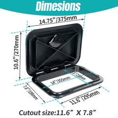 Smart Marine side profile with lid open 180 degrees for easy access
