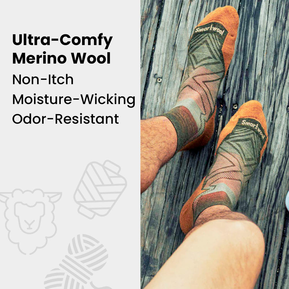 Smartwool socks worn with boots in casual outfit, demonstrating everyday versatility