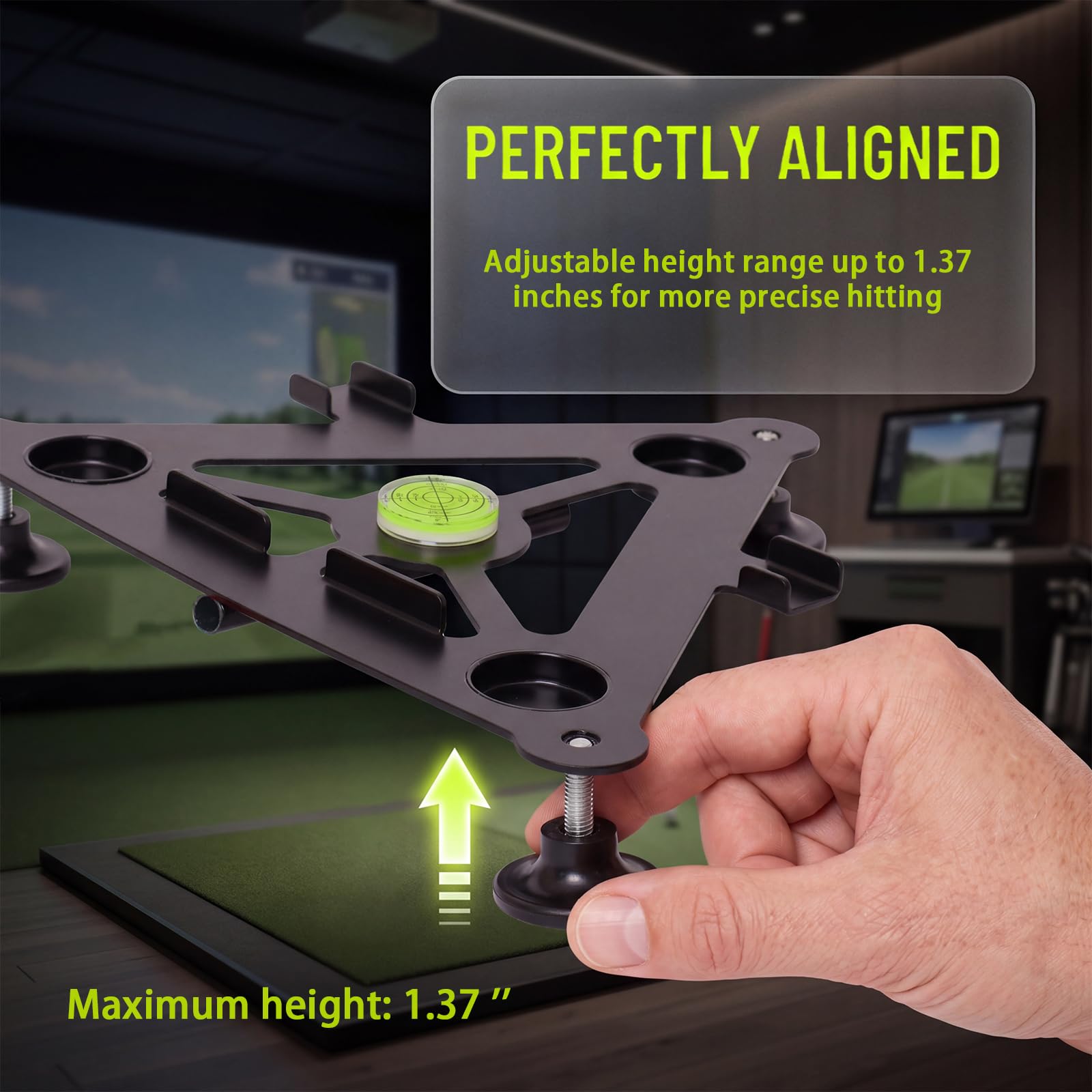 SMBDFOD hand adjusting foot shows quick, tool-free leveling benefit