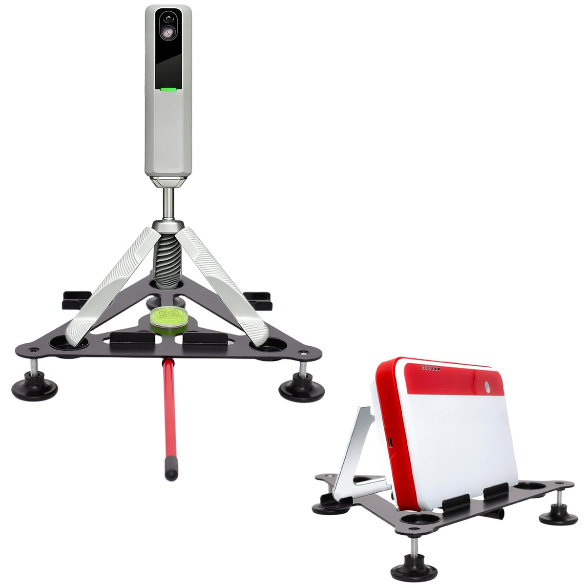 SMBDFOD front view of metal leveling stand shows sturdy platform and portability benefit