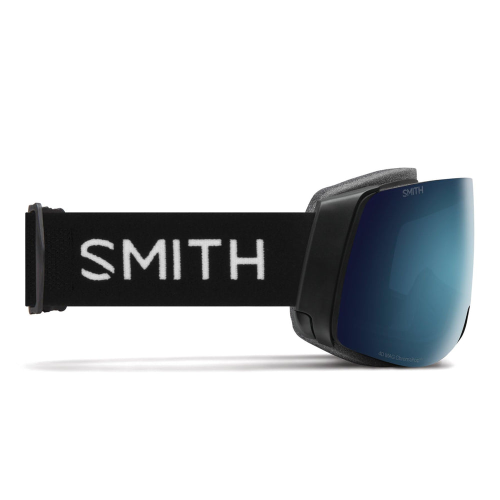 SMITH goggles next to a ruler showing XL size and OTG compatibility benefit