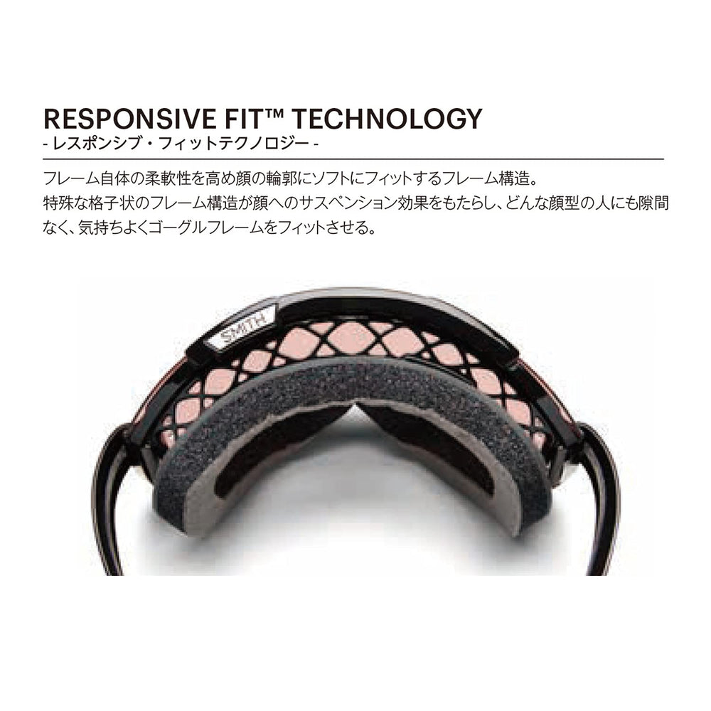 SMITH Frontier elastic strap with SMITH branding providing secure, adjustable hold