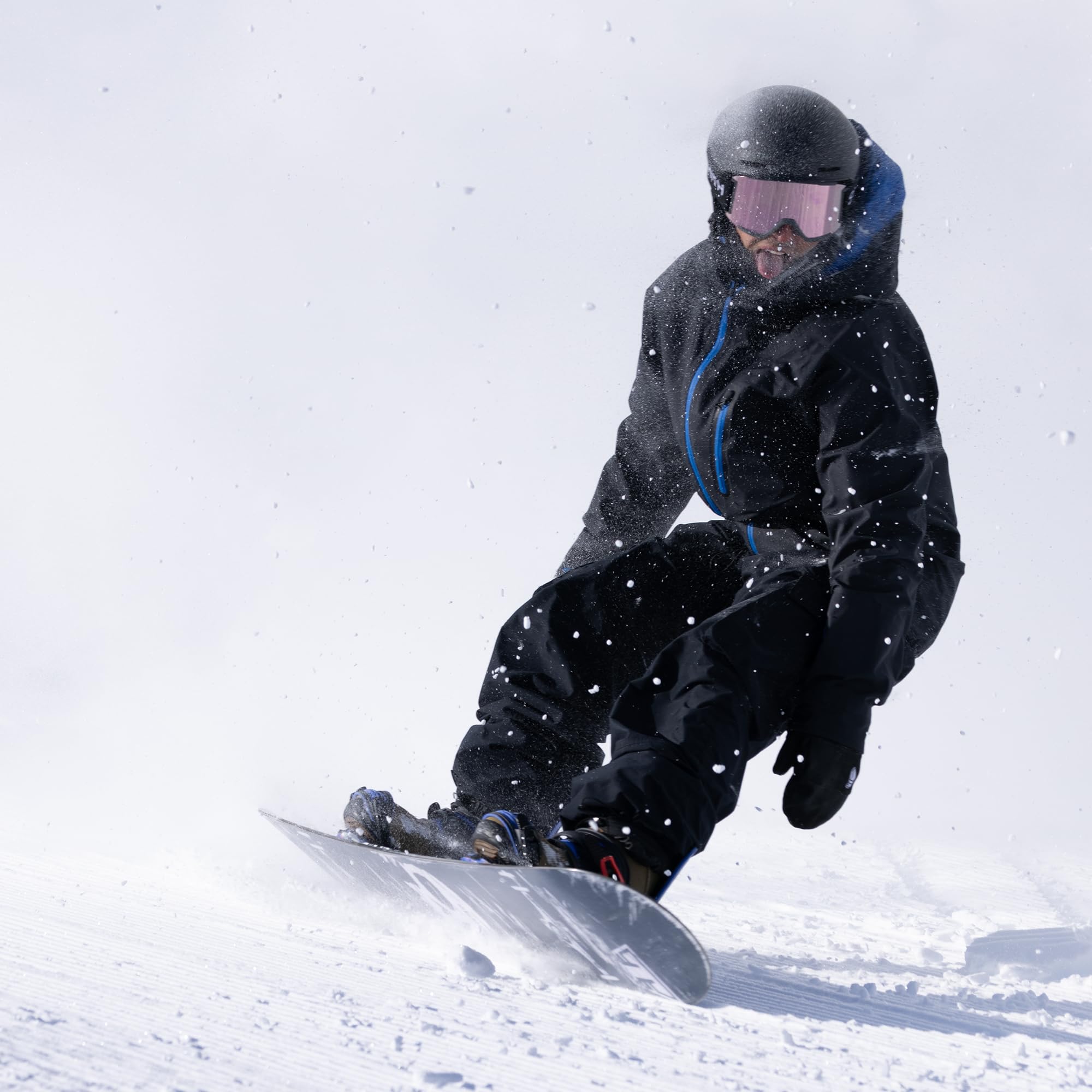 SMITH Method helmet matte white small next to ski pole showing compact size and scale