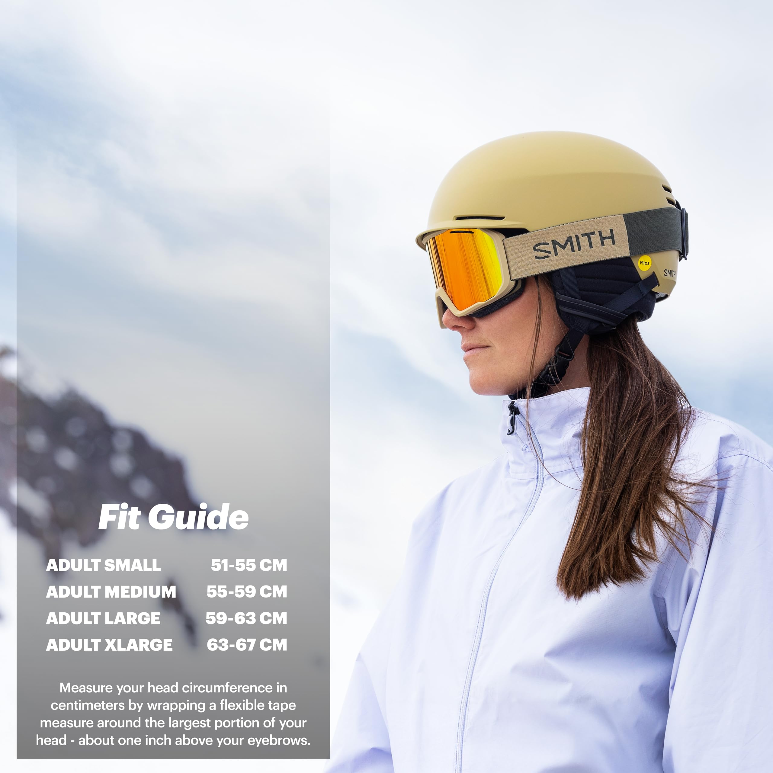 SMITH Method helmet matte white paired with Smith goggles showing AirEvac integration