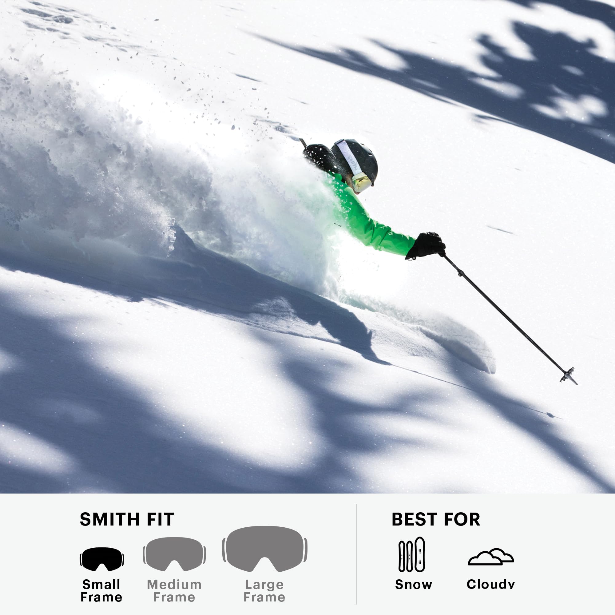 SMITH Rally fitted with Smith helmet demonstrating seamless integration and stability