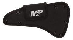 Smith & Wesson close-up of 420 stainless blade and sawback spine for multifunction use