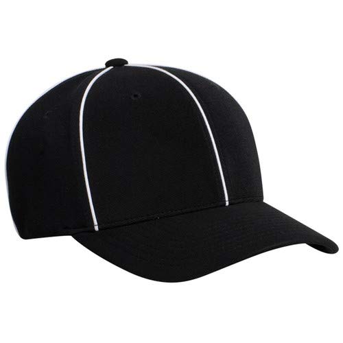 SMITTY Official's black referee hat front view showing professional fit and moisture control
